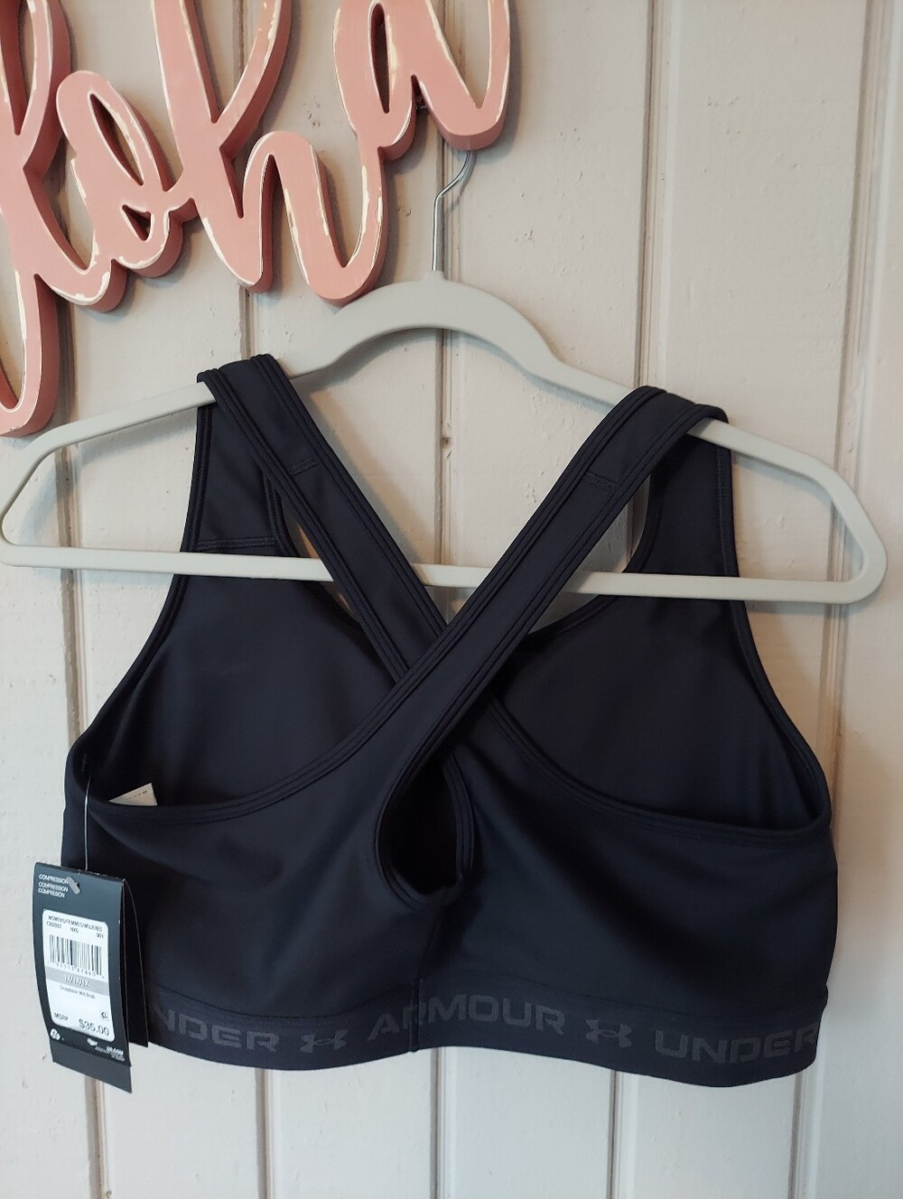 Under Armour Women's Black Crossback Sports Bra 1X - Picture 3 of 11